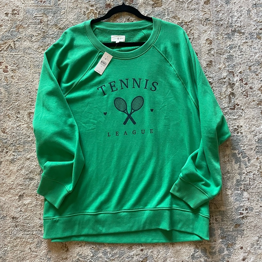 LOFT Lou & Grey Green Sweatshirt XL New